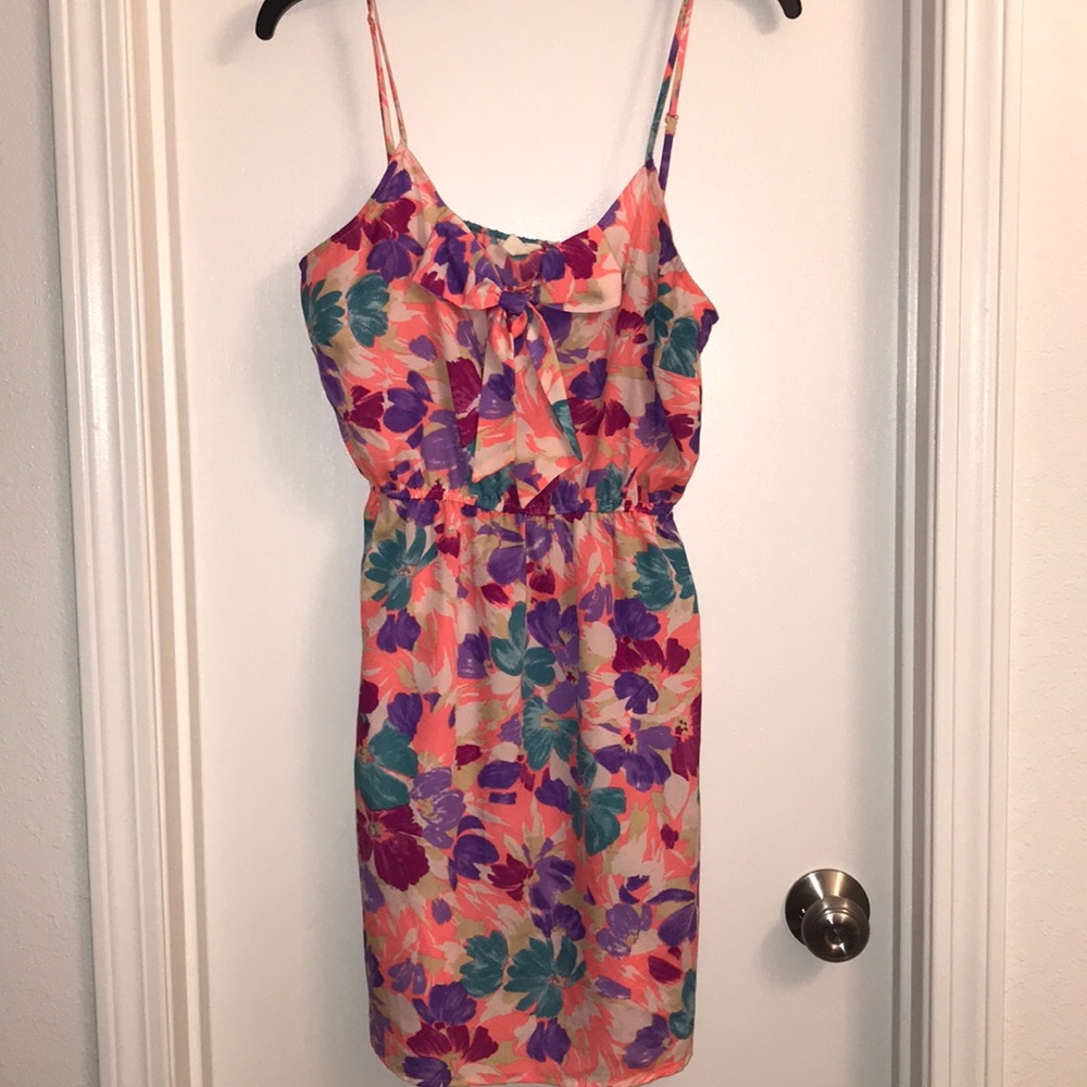 Neon Floral Mini Dress